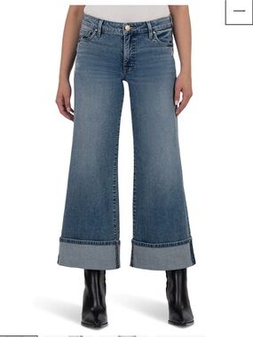 Kut from the Kloth Classic Mid Wash Women's Jeans - Cuffed Leg